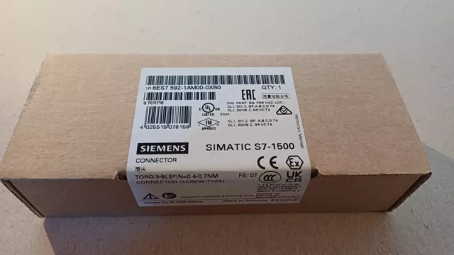 8pcs Siemens 6ES7592-1AM00-0XB0 SIMATIC S7-1500 Connector