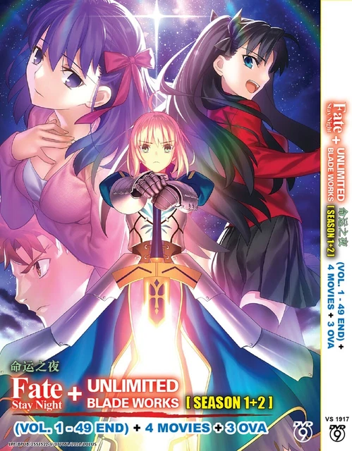 ANIME~DVD FATE/STAY NIGHT+UNLIMITED Blade Works Sea 1-2 Vol. 1 - 49 End ...