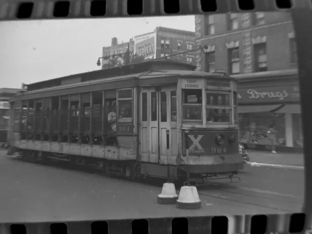 Great ORIG 1946 TARS Subway New York City NYC Trolley Film Photo Negative Bronx