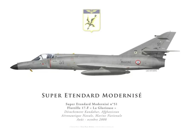 Print Super Etendard Modernisé, Flottille 17F, Afghanistan, 2008 (par G. Marie)