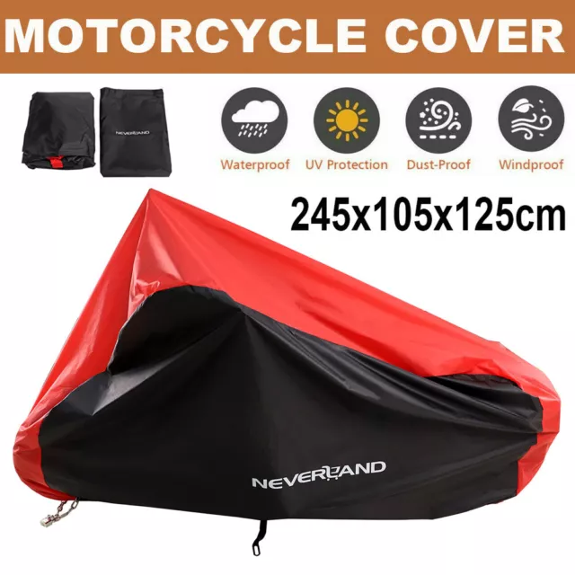 Size XL Motorcycle Motorbike Bike Cover Waterproof Rain Protector Indoor Outdoor