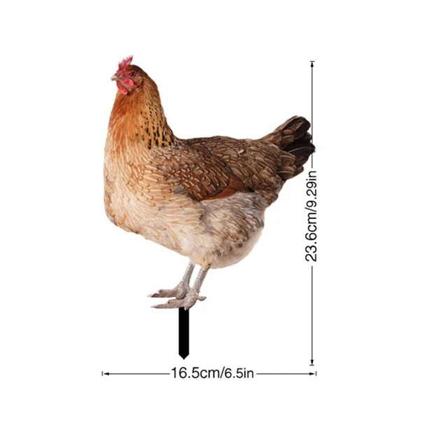 Acrylic Chicken Sign Poles For Outdoor Garden Decoration Garden Statue Farmhouse 2