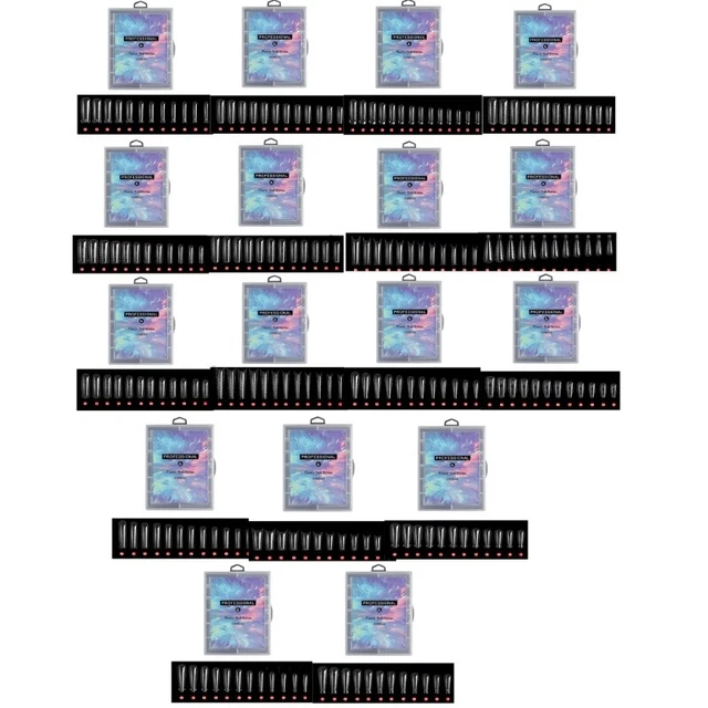 Nail Gel Forms Clear Dual-Nail Forms DIY Full Cover Fasle Nail Tips with Scale