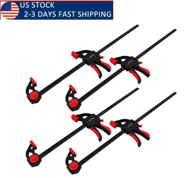 24-in Bar Clamp and 31-in Spreader for Woodworking,Quick Release Wood Clamps Set