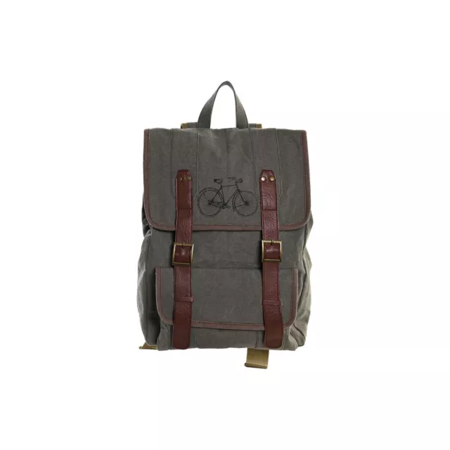 Lässiger Rucksack DKD Home Decor Canvas Fahrrad Grau Braun [33 x 12 x 47 cm]