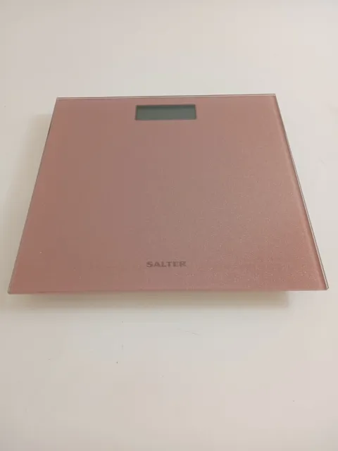 Salter Scales Working Rose Gold Pink Glitter Kg Ib Stone Good Condition Used