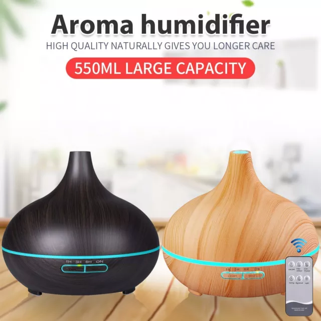 Aroma Aromatherapy Diffuser LED Essential Oil Ultrasonic Air Humidifier Purifier