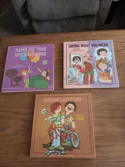 Joy Wilt Ready Set Grow 3 paperback children's book lot Social Emotion Vintage