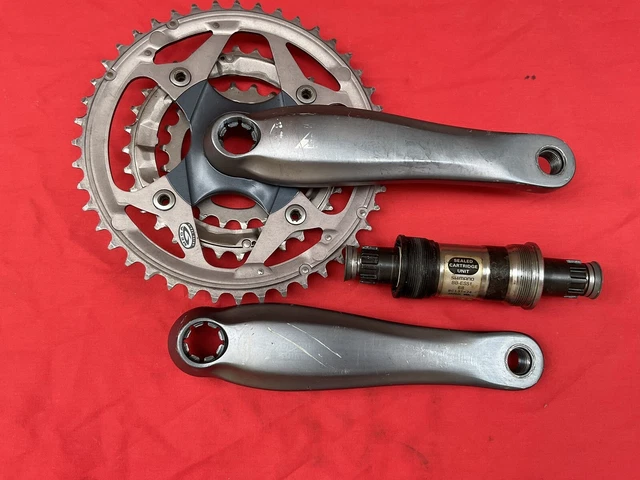 Shimano Deore FC-M572 crankset 170cm Bottom Bracket 121mm Nice Condition