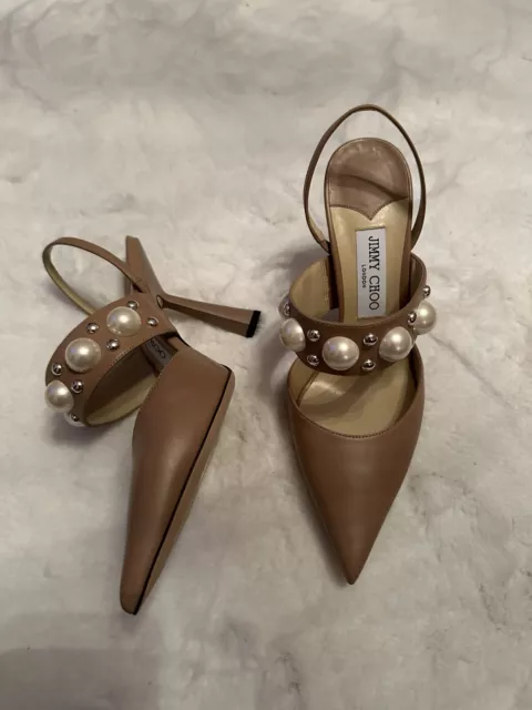 Jimmy Choo Pearl Nude Heels Size 9.5