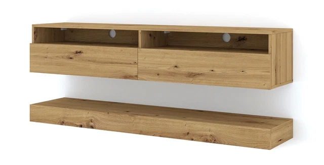 Mobile TV STAND DUO 160 sospeso e a terra colore Rovere