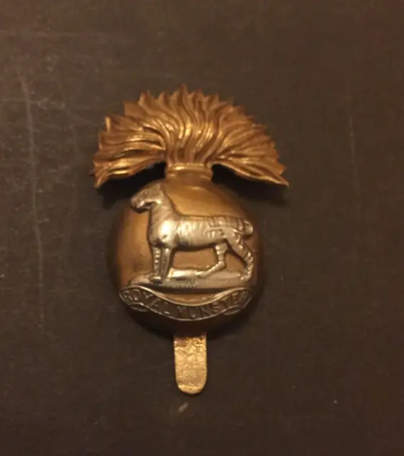 Genuine WW1 Royal Munster Fusiliers cap badge