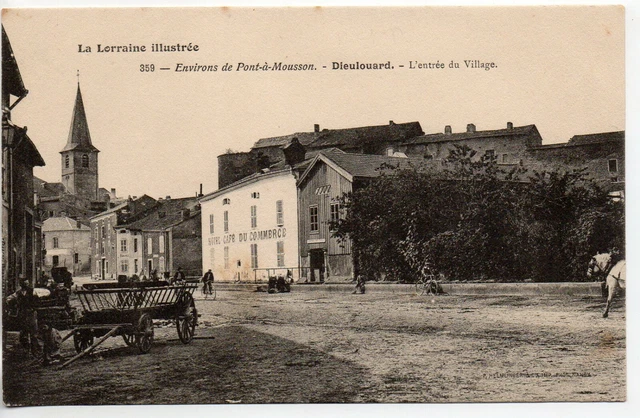 DIOSLOUARD - Meurthe et Moselle - CPA 54 - the entrance to the village - café du commerce