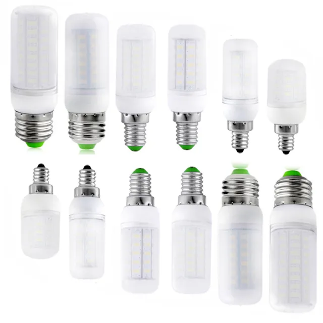 E27 E14 E12 7W - 15W LED Corn Bulb Light 5730 SMD 110V 220V Bright Milky Lamp SS