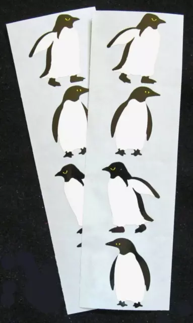 Mrs Grossman Two Vintage 2x6" Sticker Sheets 'Penguins' *Retired*