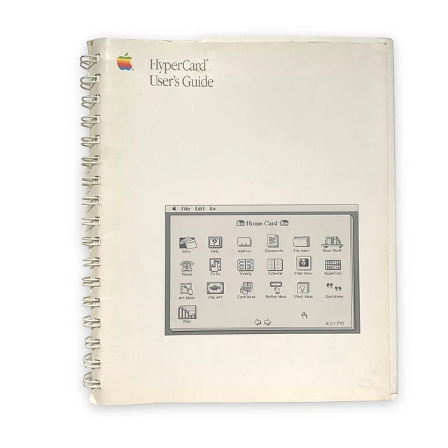 VTG 1989 Apple Macintosh HyperCard User's Guide Manual