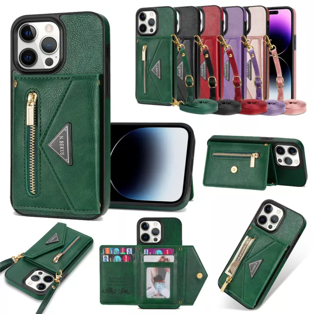 Schutzhülle Für iPhone 15 14 13 12 11 Pro Max 6 7 8 SE Handy Tasche Wallet Cover