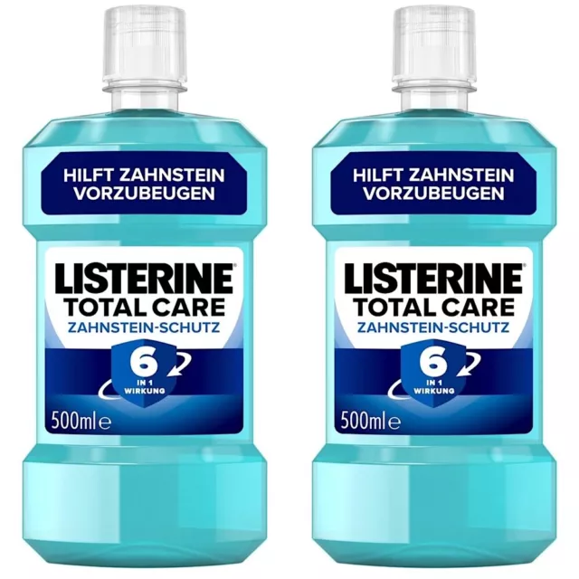 ✅ Listerine Total Care Zahnstein Schutz Hemmt Neubildung von Zahnstein 2x 500ml✅