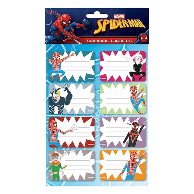 SPIDER-MAN - SKETCH Design Labels - Pack of 8 Talla Única Multicoloured ...