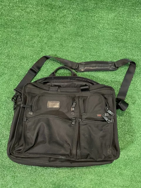TUMI Alpha 2 T-Pass 26145 16in Expandable Laptop Briefcase - Black