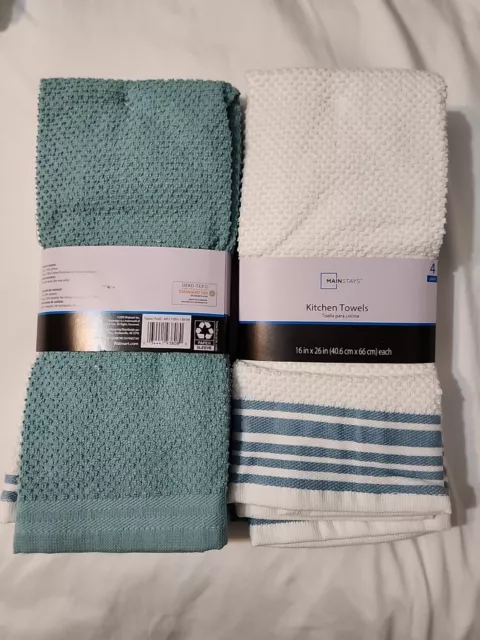 Thyme Sage 4X Kitchen Towels Set Made in Turkey 16x26 Cotton
