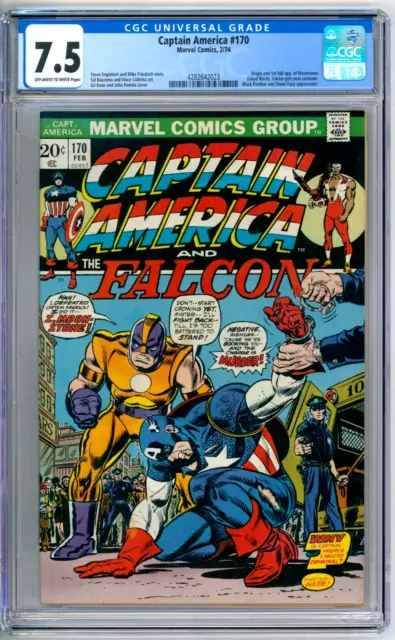 Captain America 170 CGC Graded 7.5 VF- Marvel Comics 1974