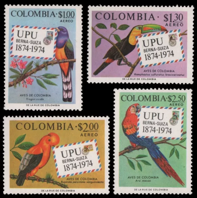 Kolumbien 1974 - Mi-Nr. 1275-1278 ** - MNH - Vögel / Birds - UPU