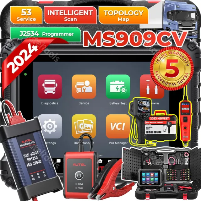 Autel Maxisys MS909CV Diesel 2024 Diagnostic Heavy Duty Truck Commercial Scanner