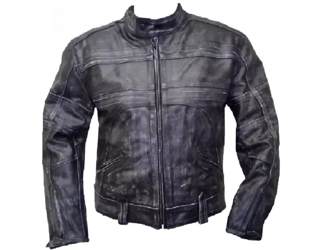 Motorcycle Distressed Leather Jacket Biker Rider Touring Motorbike Jacket