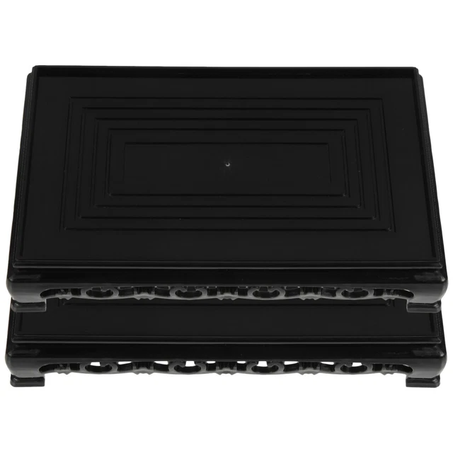 AKOLAFE Blumentopf Untersetzer 20cm 10er Set | Schwarze Pflanzenständer Aus Kunststoff - Für Innen & Außen