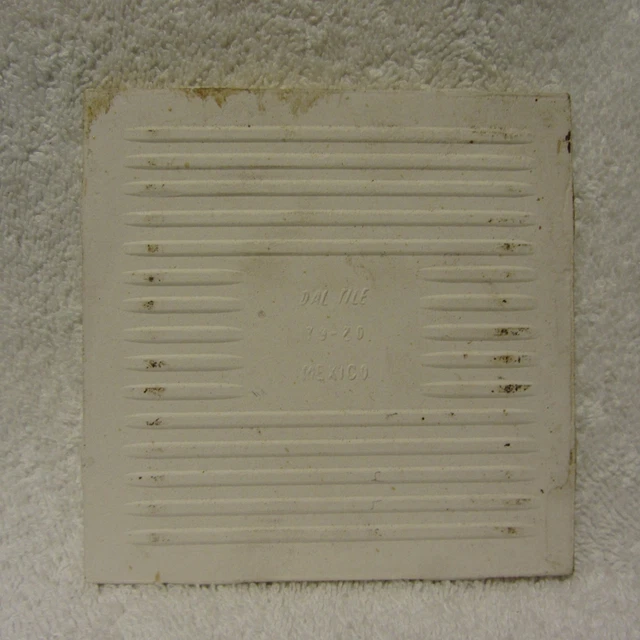 Vintage 4¼" X 4¼"  DAL Gold Yellow Marble Ceramic Tile USA NOS Daltile D636 Fawn 3