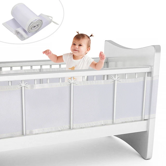 2x nido borde de cama protector de cabeza 160x30 340x30 cm rodillo de cama alimento de red