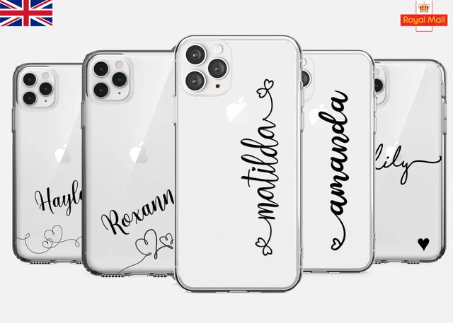 Personalised Case for iPhone 14 13 11 12 Pro Max Mini 7 8 XR X Clear Phone Cover