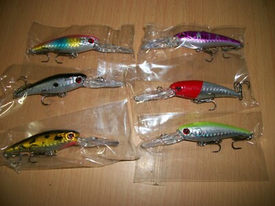 Rapala lotto 8 minnow mini esche artificiali pesca  sul tipo rapala 4.5-7 gr 35-50 mm 