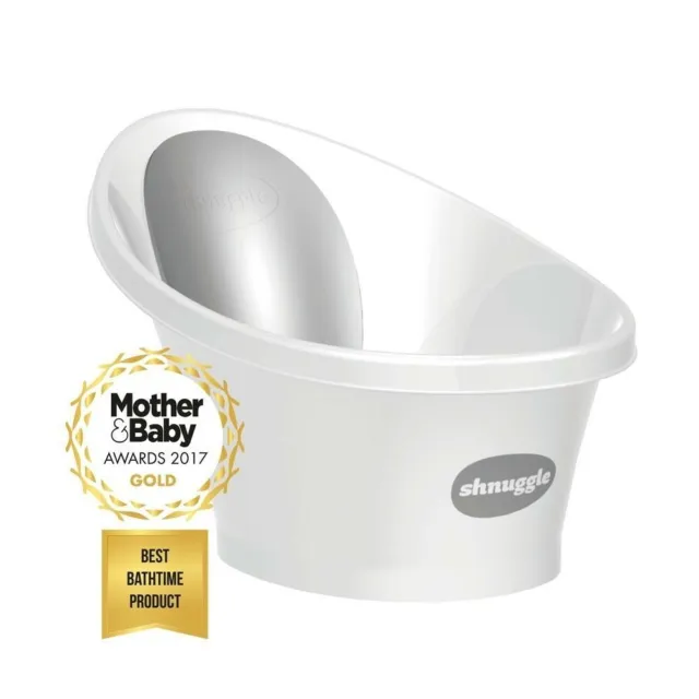 Shnuggle Baby Infant Bath Tub With Foam Back Rest Bum Bump (0-12m) - Grey