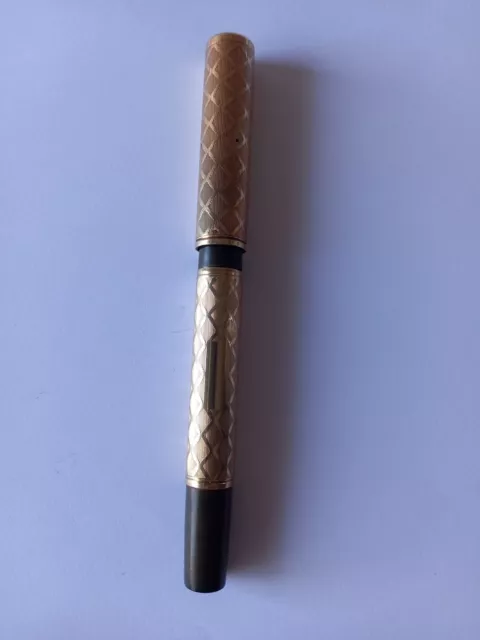 IDEAL WATERMAN,S NEW YORK 18 K vintage stylo plume poinçon tête d'aigle + R/B