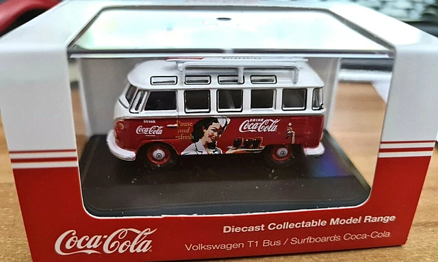Volkswagen Bus T1 Surf Coca Cola  - Scala 1/76 - Oxford 76VWS008CC - Nuovo