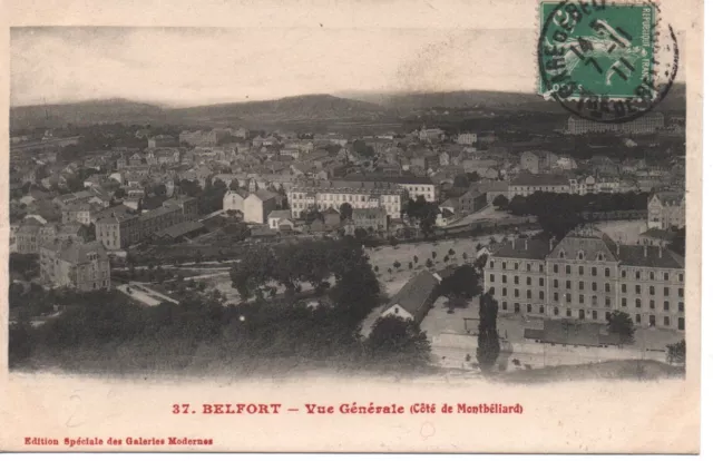 CPA - BELFORT  - Vue générale (Côté Montbéliard)