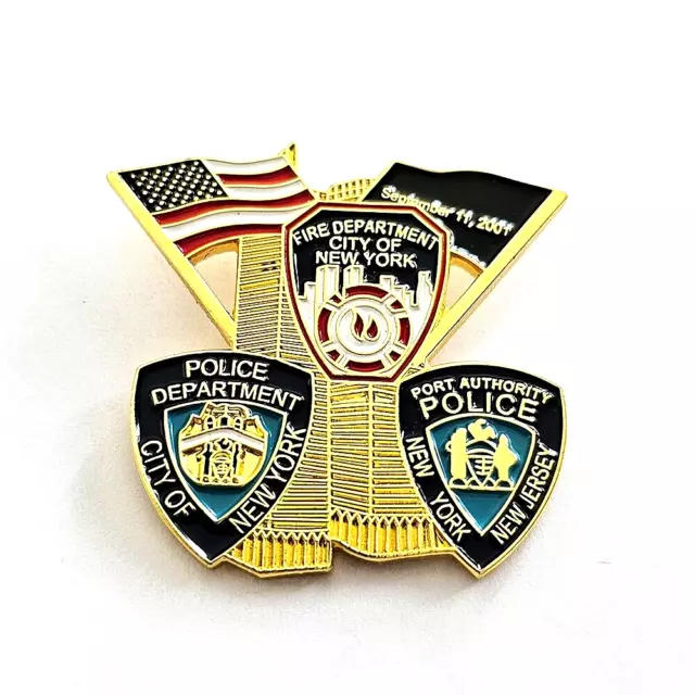 11. September 2001 World Trade Center USA Trauer Flaggen Pin Anstecker 0422