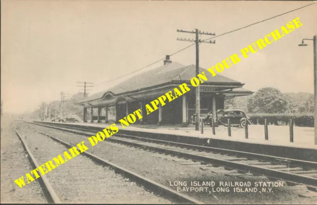 Long Island Rail Road LIRR Bayport NY station postally unused DB MINT