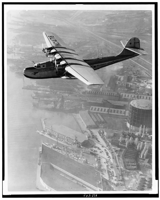 8X10 Photo, 1930's Pan American Airways China Clipper over Oakland CA 3c11418u