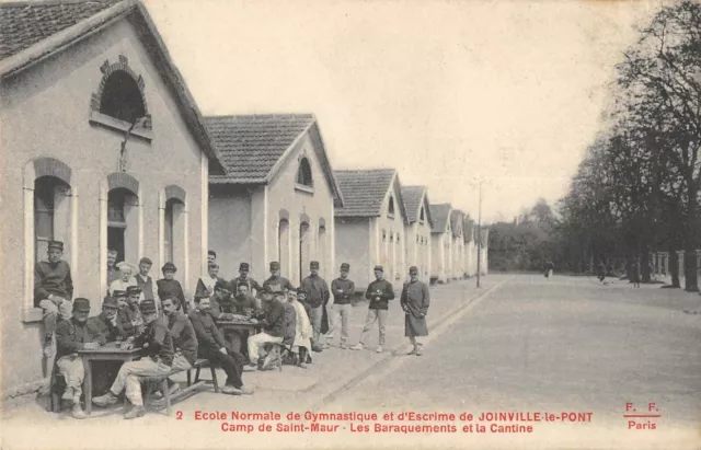 Cpa 94 Joinville Le Pont Gymnastic School Camp St Maur Barracks Canteen