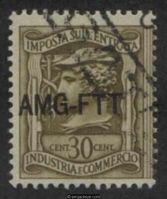 Trieste Industry & Commerce Revenue Stamp, FTT IC46 left stamp, used, VF