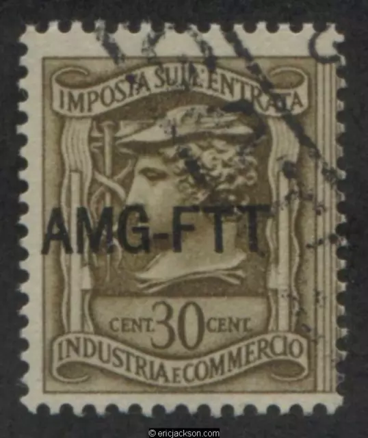 Trieste Industry & Commerce Revenue Stamp, FTT IC46 left stamp, used, VF