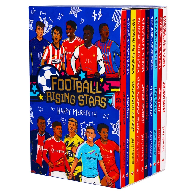 FOOTBALL RISING STARS By Harry Meredith 10 Books Box Set Ages 79