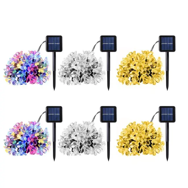 fr 20/50LED Solar Power Cherry Blossom String Light Decorative Lamp for Yard Par