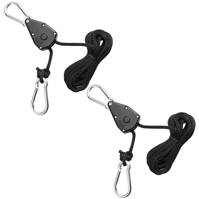2Pcs Wachsen Licht Kleiderbügel Heavy Duty Seil Aufhänger Ratschen Binden Seil 6