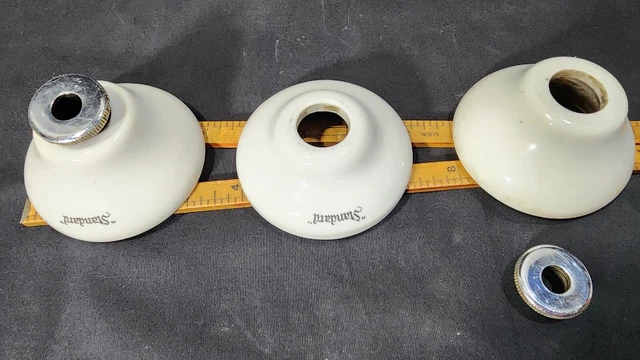 Vintage STANDARD Tub Faucet Porcelain Escutcheons Sink bathroom fixtures parts