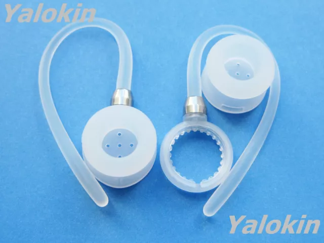 Nuevo - 2 Blanco Ear-Clips Loops Y 2 Punta para los Oídos Motorola Auge 2 , H525