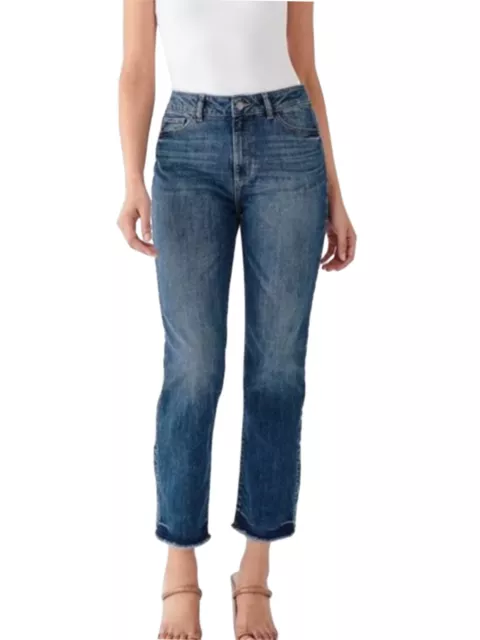 DL1961 Women's Alva Mara Ankle High Rise Instasculpt Straight Jeans, Size 31 NWT